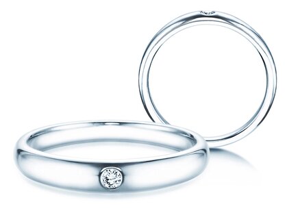Verlobungsring Promise in 14K Weißgold mit Diamant 0,03ct G/SI