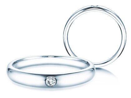Verlobungsring Promise in Silber 925/- mit Diamant 0,03ct G/VS