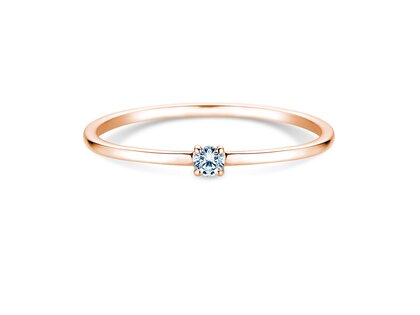 Verlobungsring Pure in 9K Roségold mit Diamant 0,04ct G/SI