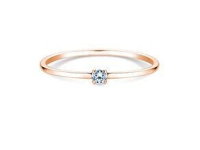 Verlobungsring Pure in 9K Roségold mit Diamant 0,04ct G/SI