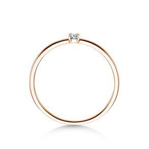 Verlobungsring Pure in 9K Roségold mit Diamant 0,04ct G/SI