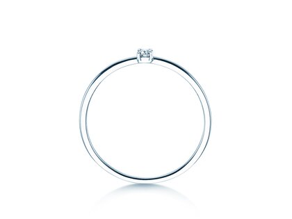 Verlobungsring Pure in 9K Weißgold mit Diamant 0,04ct G/SI