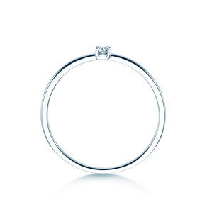 Verlobungsring Pure in 9K Weißgold mit Diamant 0,04ct G/SI