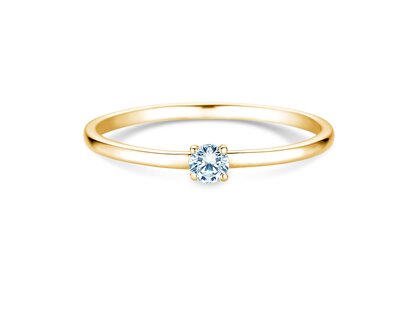 Verlobungsring Pure in 14K Gelbgold mit Diamant 0,08ct G/SI