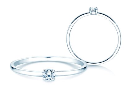 Verlobungsring Pure in Platin 950/- mit Diamant 0,08ct G/SI