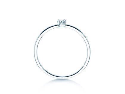 Verlobungsring Pure in 14K Weißgold mit Diamant 0,08ct G/SI