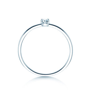 Verlobungsring Pure in 14K Weißgold mit Diamant 0,08ct G/SI