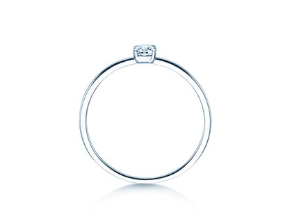 Verlobungsring Pure in 14K Weißgold mit Diamant 0,13ct G/SI