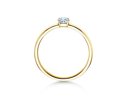 Verlobungsring Pure in 9K Gelbgold mit Diamant 0,23ct G/SI