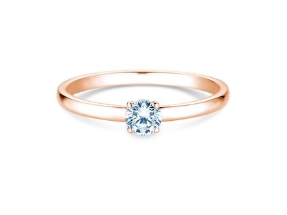 Verlobungsring Pure in 9K Roségold mit Diamant 0,23ct G/SI