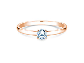 Verlobungsring Pure in 9K Roségold mit Diamant 0,23ct G/SI