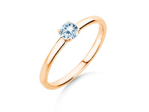 Verlobungsring Pure in 9K Roségold mit Diamant 0,23ct G/SI
