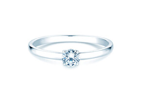 Verlobungsring Pure in 9K Weißgold mit Diamant 0,23ct H/SI