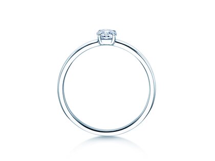 Verlobungsring Pure in 9K Weißgold mit Diamant 0,23ct H/SI