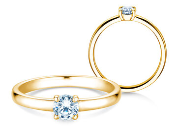 Verlobungsring Pure in 9K Weißgold mit Diamant 0,30ct H/SI