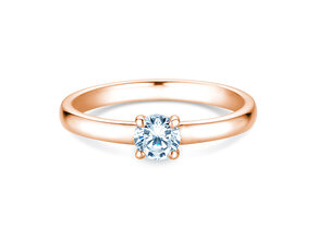 Verlobungsring Pure in 14K Roségold mit Diamant 0,30ct H/SI