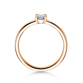 Verlobungsring Pure in 14K Roségold mit Diamant 0,30ct H/SI