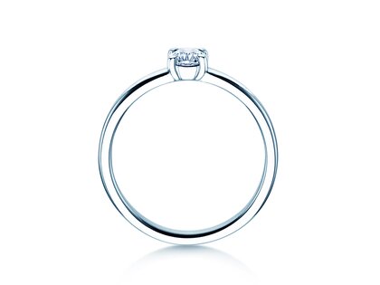 Verlobungsring Pure in 9K Weißgold mit Diamant 0,30ct H/SI
