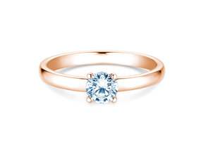 Verlobungsring Pure in 14K Roségold mit Diamant 0,50ct H/SI