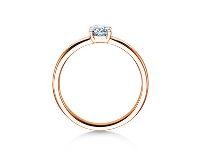 Verlobungsring Pure in 14K Roségold mit Diamant 0,50ct H/SI