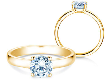 Verlobungsring Pure in 9K Weißgold mit Diamant 1,00ct H/SI
