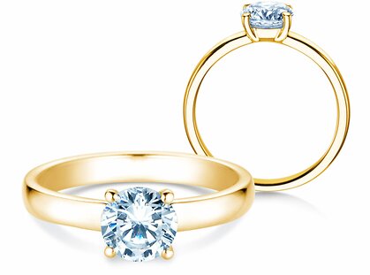 Verlobungsring Pure in 9K Gelbgold mit Diamant 1,00ct H/SI