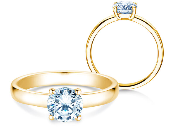 Verlobungsring Pure in 9K Gelbgold mit Diamant 2,00ct H/SI
