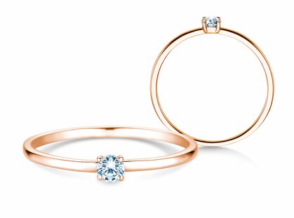 Verlobungsring Pure in 18K Roségold mit Diamant 0,08ct G/SI