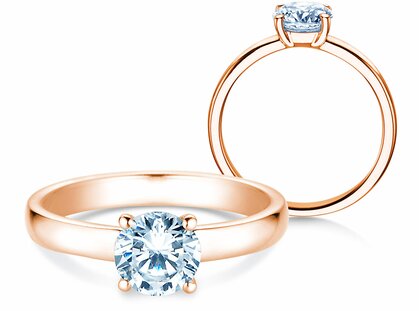 Verlobungsring Pure in 18K Roségold mit Diamant 1,00ct G/SI