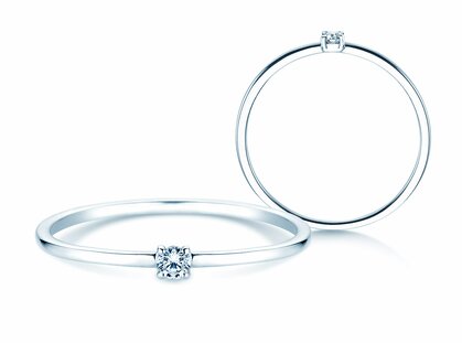 Verlobungsring Pure in Platin 950/- mit Diamant 0,04ct G/SI