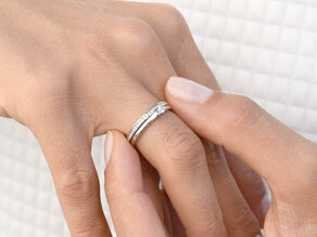 Verlobungsring Romance in 9K Weißgold mit Diamant 0,15ct G/SI