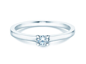 Verlobungsring Romance in 9K Weißgold mit Diamant 0,15ct G/SI