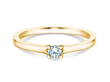 Verlobungsring Romance in 9K Gelbgold mit Diamant 0,15ct G/SI