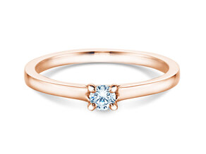 Verlobungsring Romance in 9K Roségold mit Diamant 0,15ct G/SI