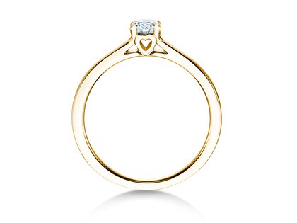 Verlobungsring Romance in 9K Gelbgold mit Diamant 0,15ct G/SI