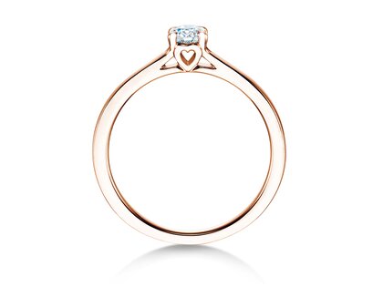 Verlobungsring Romance in 9K Roségold mit Diamant 0,15ct G/SI