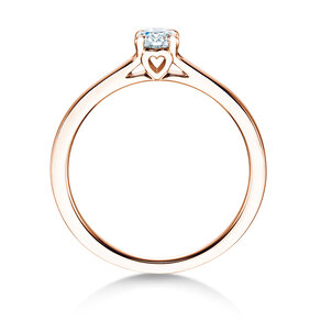 Verlobungsring Romance in 9K Roségold mit Diamant 0,15ct G/SI