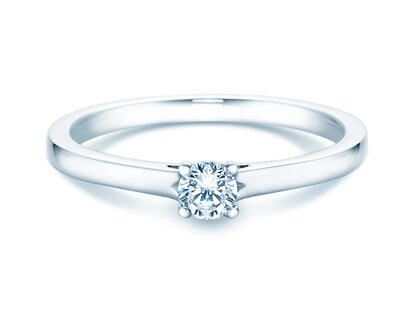 Verlobungsring Romance in 14K Weißgold mit Diamant 0,20ct G/SI