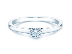 Verlobungsring Romance in 14K Weißgold mit Diamant 0,20ct G/SI