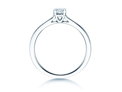 Verlobungsring Romance in 9K Weißgold mit Diamant 0,15ct G/SI