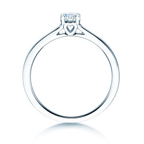 Verlobungsring Romance in 9K Weißgold mit Diamant 0,15ct G/SI