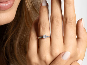 Verlobungsring Romance in 14K Weißgold mit Diamant 0,50ct H/SI
