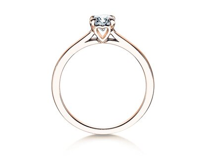 Verlobungsring Romance in 14K Roségold mit Diamant 0,40ct G/SI