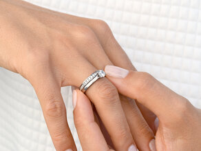 Verlobungsring Romance in 14K Weißgold mit Labordiamant 0,50ct E/VS