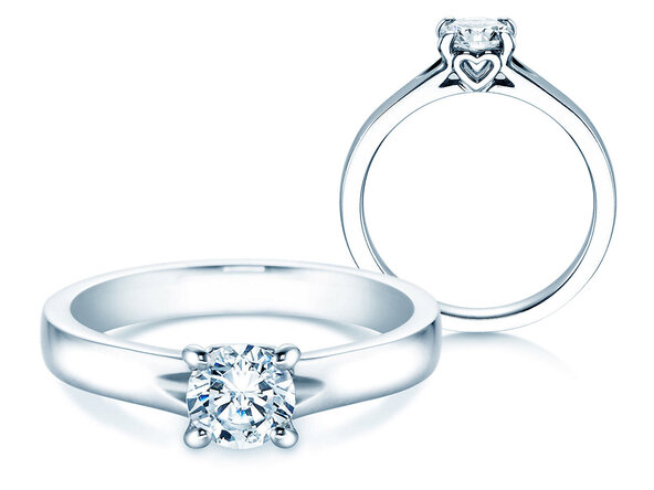 Verlobungsring Romance in 18K Weißgold mit Labordiamant 0,75ct E/VS