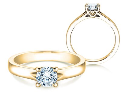 Verlobungsring Romance in 18K Gelbgold mit Labordiamant 0,75ct E/VS