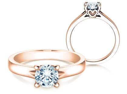 Verlobungsring Romance in 14K Roségold mit Diamant 1,00ct G/SI
