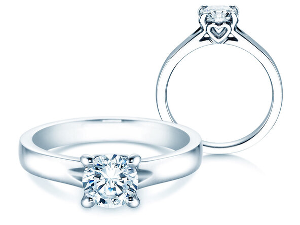 Verlobungsring Romance in 14K Weißgold mit Diamant 2,50ct H/SI