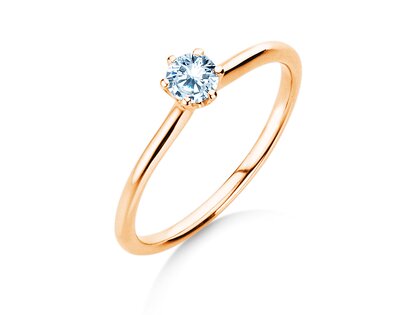 Verlobungsring Royal in 14K Roségold mit Diamant 0,30ct G/SI