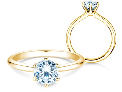 Verlobungsring Royal in 14K Gelbgold mit Diamant 1,50ct D/IF